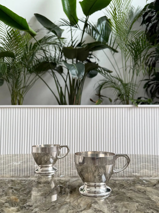 Pair of Solid Silver-Plated Cups – K. Hohmann, Germany