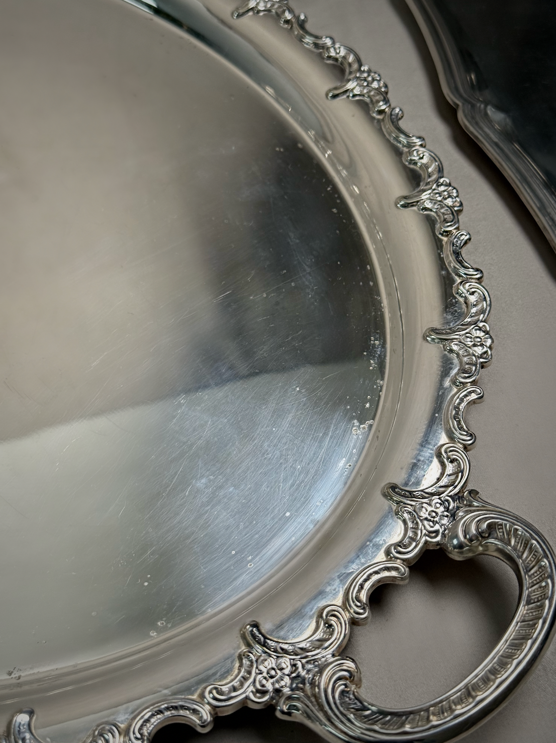 XL Silver-Plated Vintage Tray “Original Alp Heidelberg”