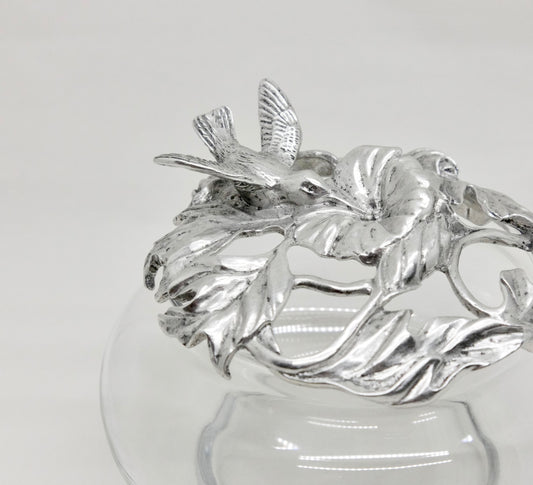 Glass Vase with Pewter Lid – Vintage Market Find from Saint-Tropez