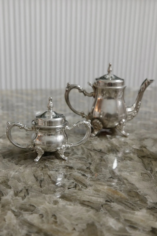 Arabic Mini Silver-Plated Coffee Set – Vintage Find from Zurich