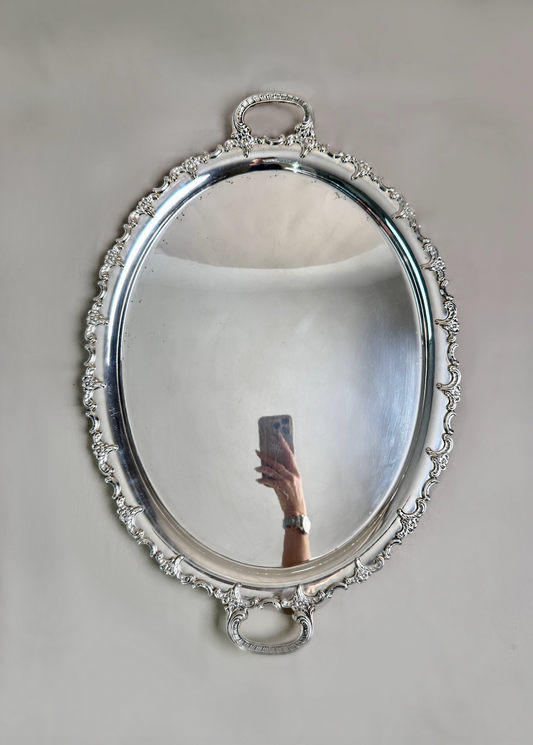 XL Silver-Plated Vintage Tray “Original Alp Heidelberg”