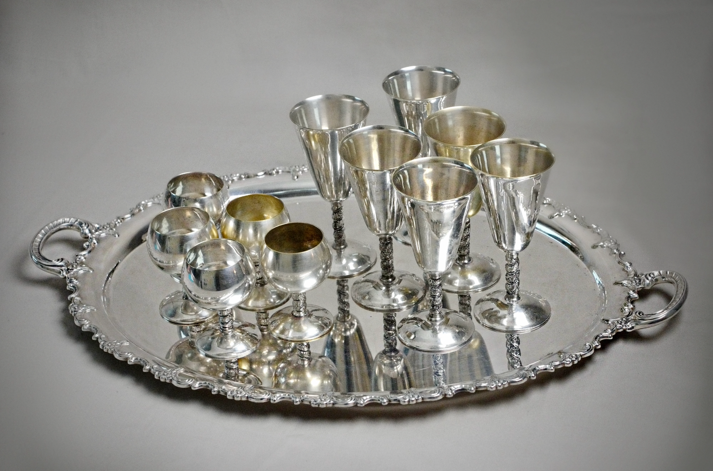 XL Silver-Plated Vintage Tray “Original Alp Heidelberg”
