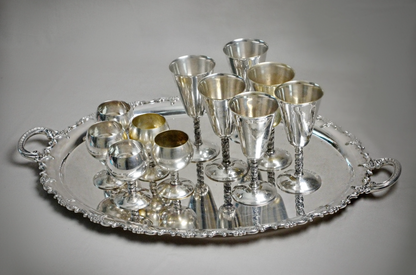 XL Silver-Plated Vintage Tray “Original Alp Heidelberg”