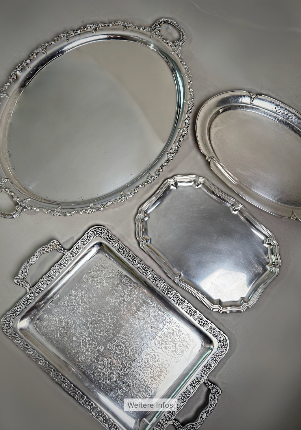 XL Silver-Plated Vintage Tray “Original Alp Heidelberg”