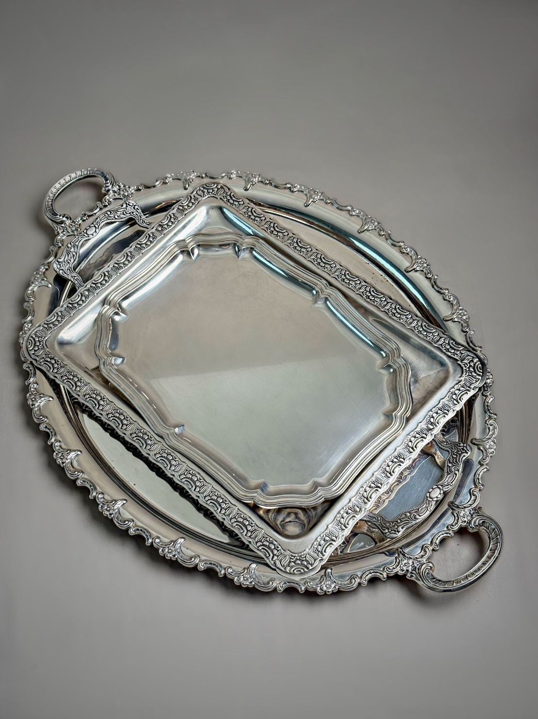 XL Silver-Plated Vintage Tray “Original Alp Heidelberg”