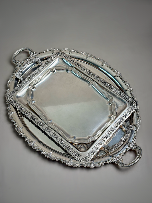 XL Silver-Plated Vintage Tray “Original Alp Heidelberg”