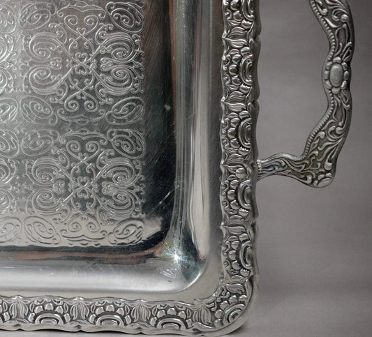 Silver-Plated Vintage Tray – Zurich Antique Market Find