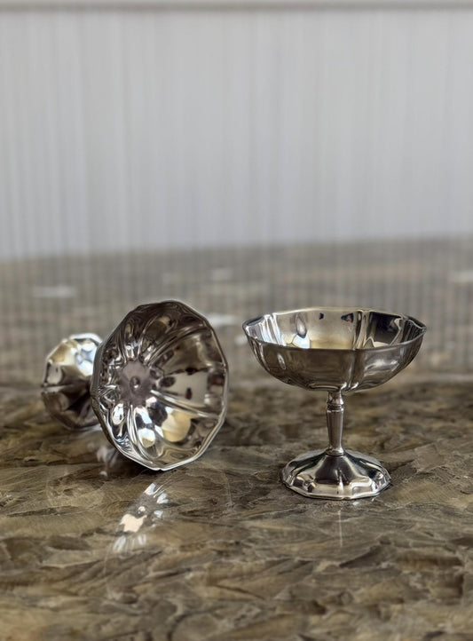 Vintage Dessert Cup with Wavy Rim