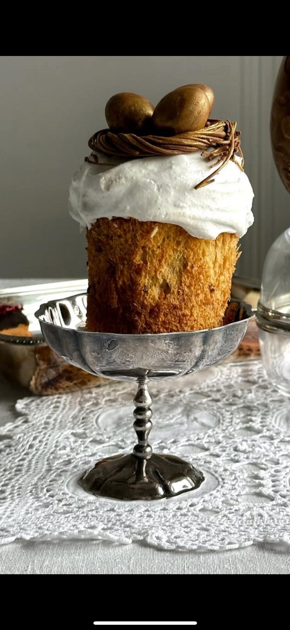 Vintage Dessert Cup with Wavy Rim