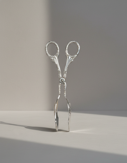 Antique Silver Cake & Dessert Tongs